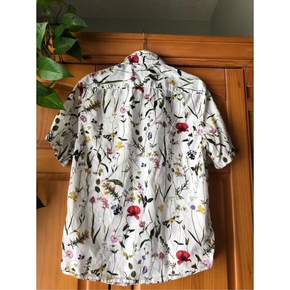H&M Floral REGULAR FIT COTTON Men’s Shirt SZ M - Picture 5 of 10